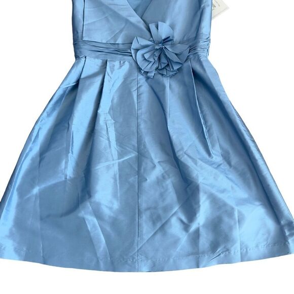 Alfred Angelo Blue Bridesmaid With Flower Pin Dress Size 10 NWT #5 - Picture 6 of 16